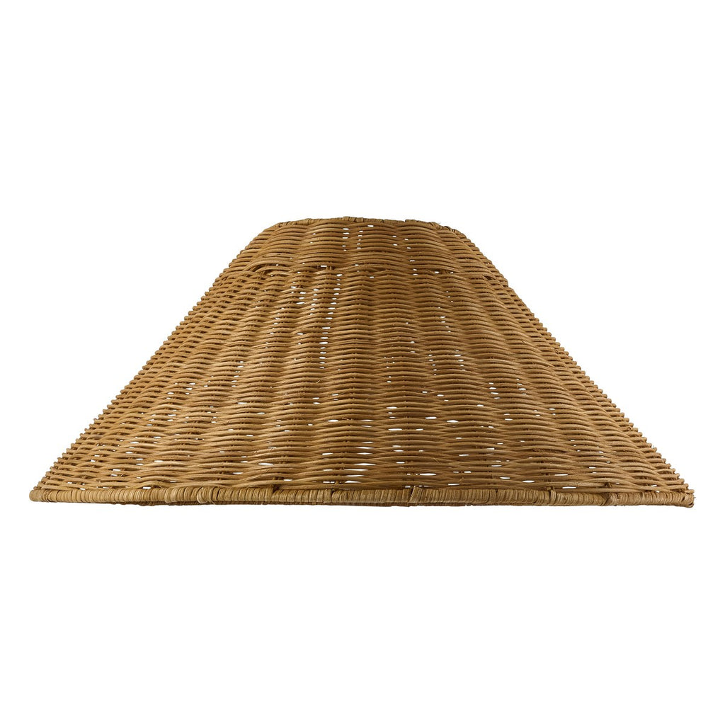 Endon Rattan 52cm Tapered Lamp Shade in Dark Rattan