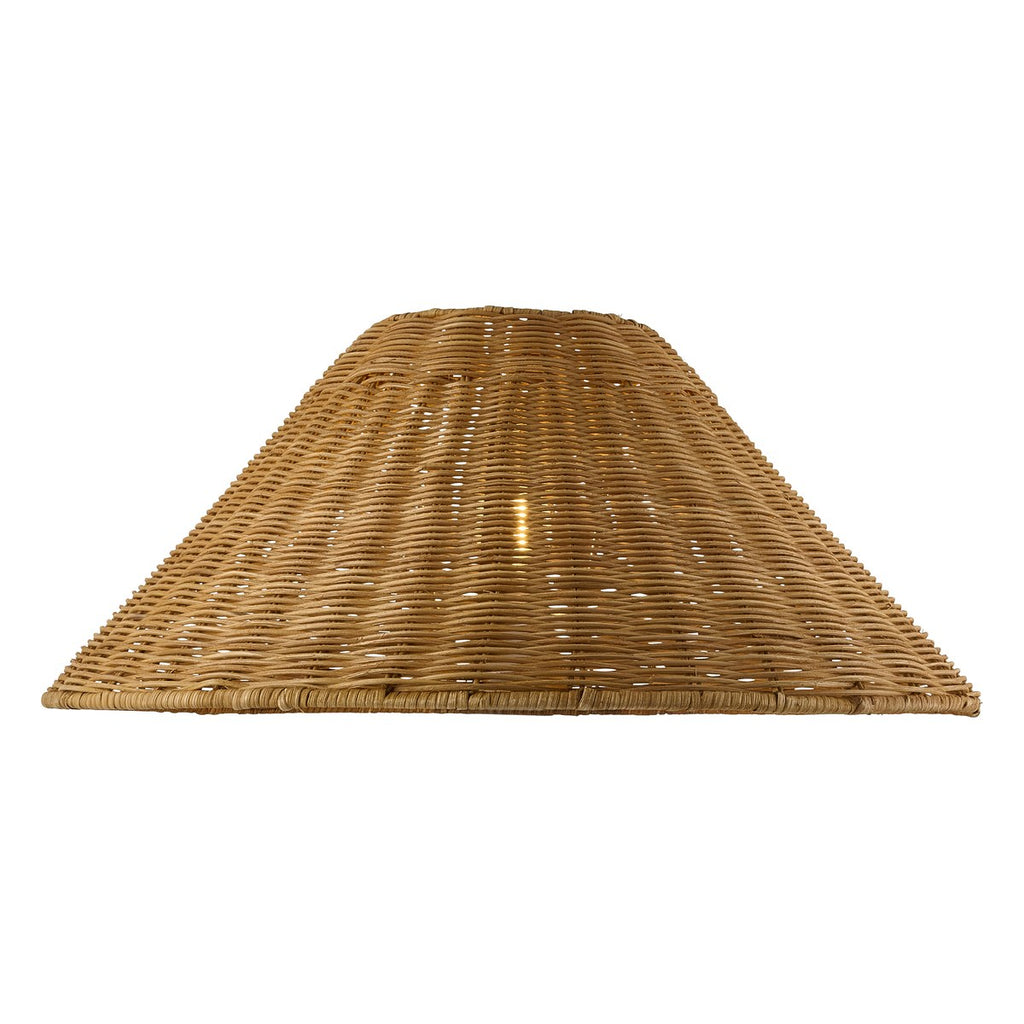 Endon Rattan 52cm Tapered Lamp Shade in Dark Rattan