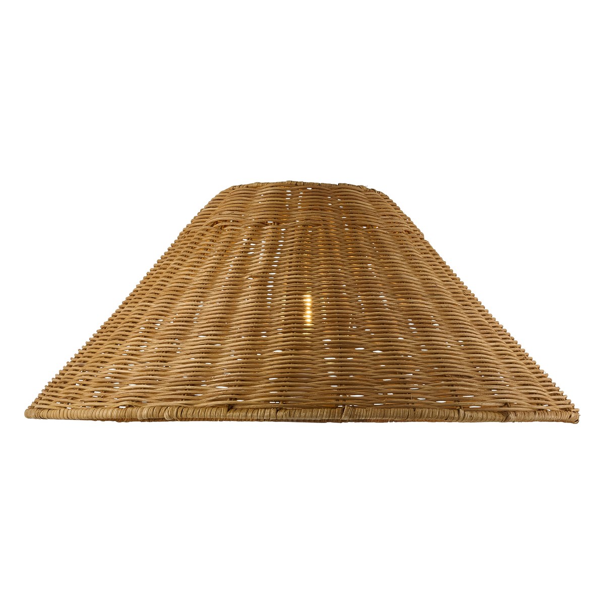 Endon Rattan 52cm Tapered Lamp Shade in Dark Rattan