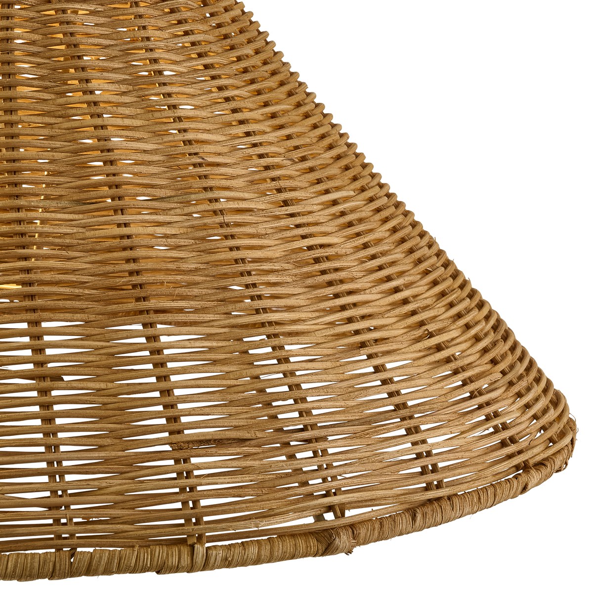 Endon Rattan 52cm Tapered Lamp Shade in Dark Rattan