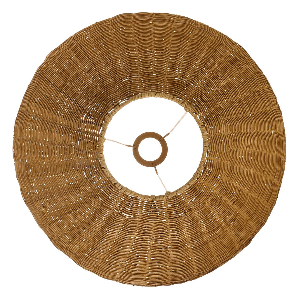 Endon Rattan 52cm Tapered Lamp Shade in Dark Rattan