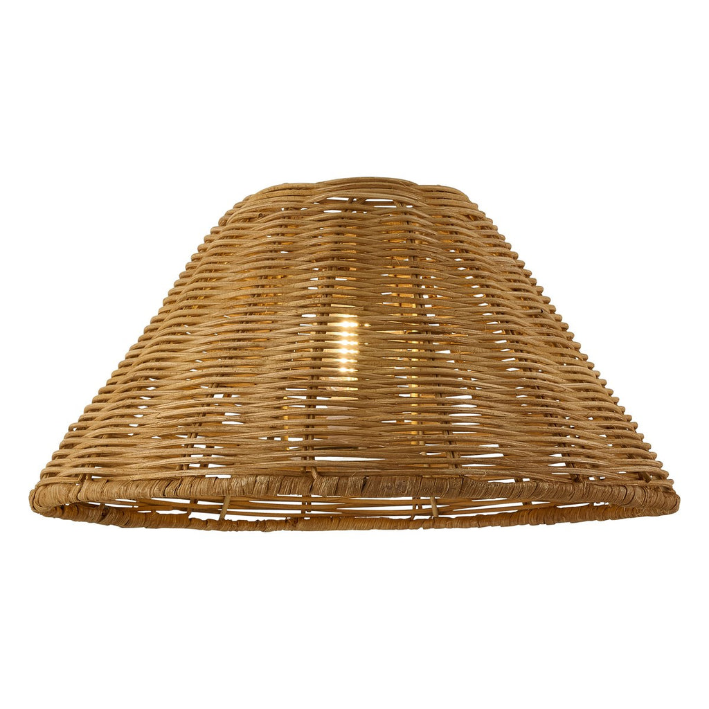 Endon Rattan 31cm Tapered Lamp Shade in Dark Rattan