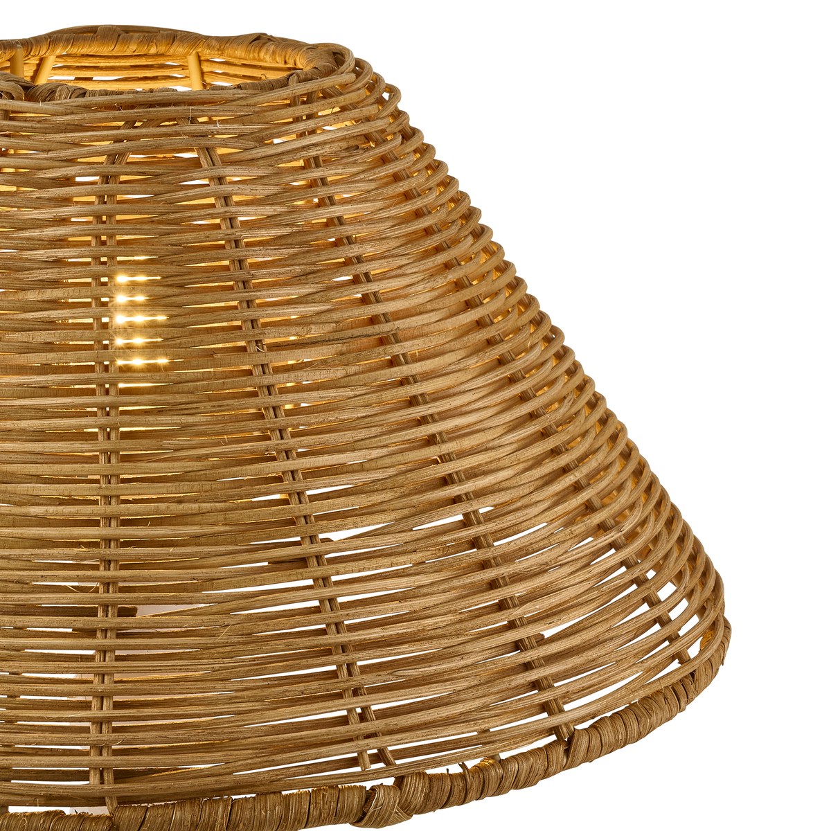 Endon Rattan 31cm Tapered Lamp Shade in Dark Rattan