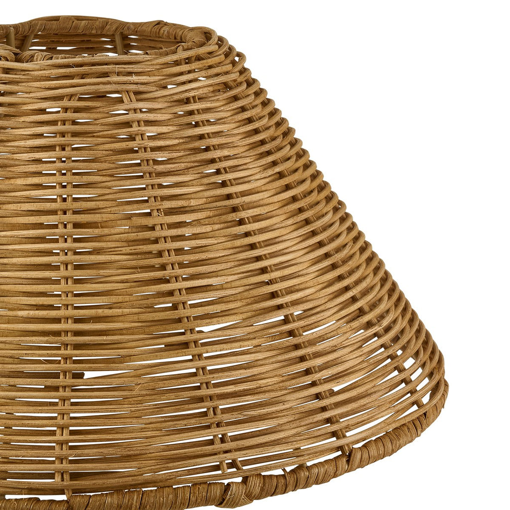 Endon Rattan 31cm Tapered Lamp Shade in Dark Rattan