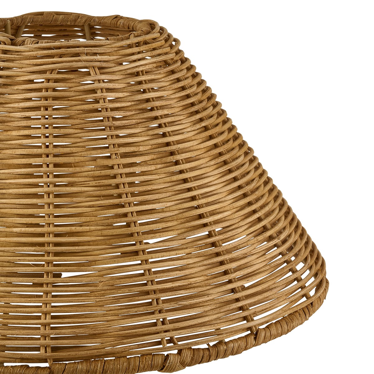 Endon Rattan 31cm Tapered Lamp Shade in Dark Rattan