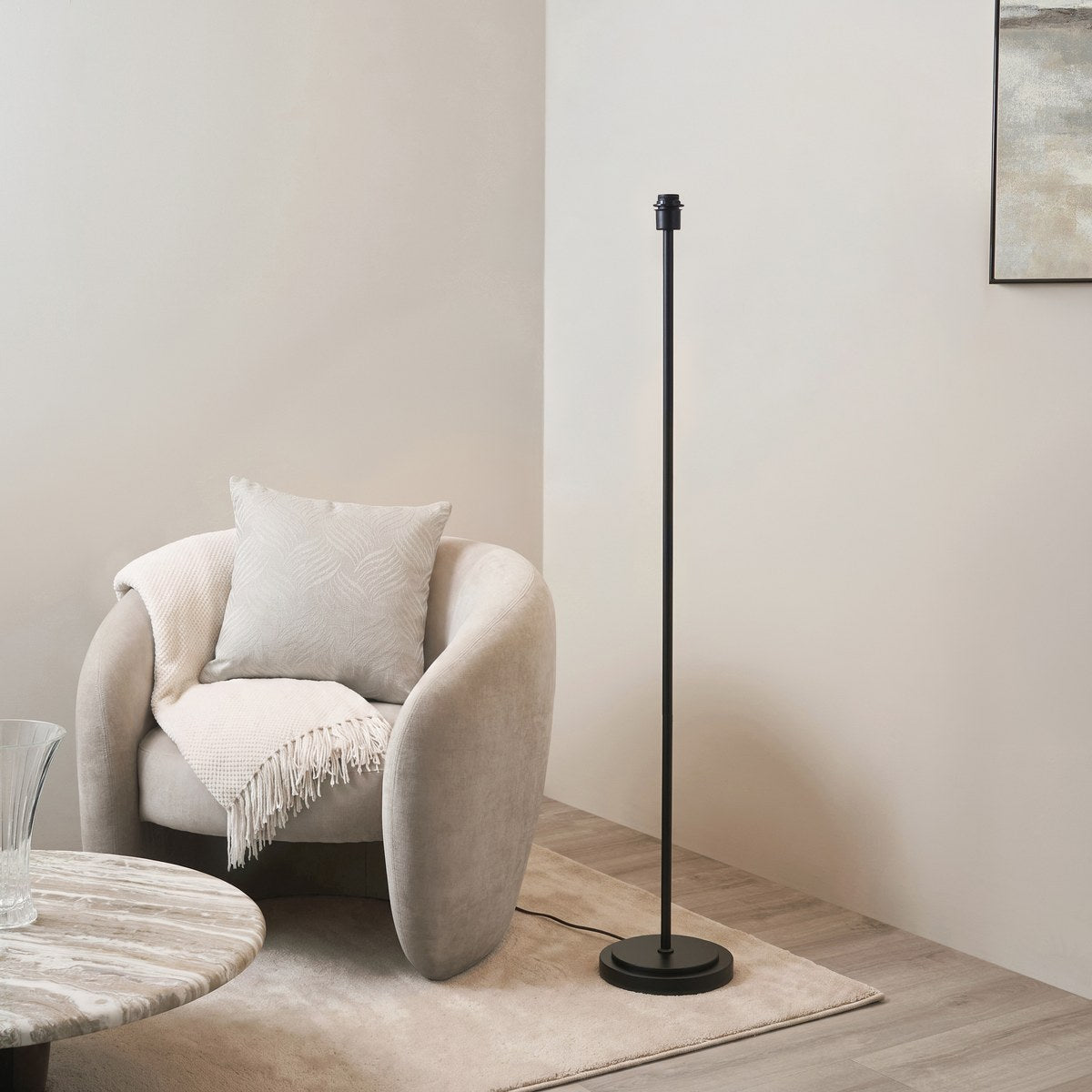 Endon Arlo Floor Lamp Base in Matt Black