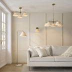 Endon Wallbridge Wall Light in Brushed Aged Brass with Natural Linen Shade