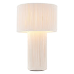 Endon Noah Table Lamp in Cream Cotton