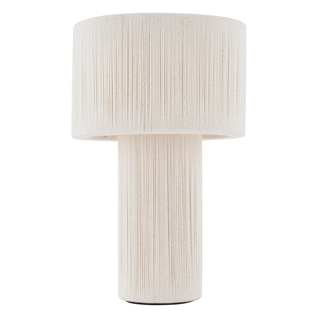Endon Noah Table Lamp in Cream Cotton
