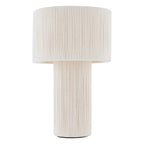 Endon Noah Table Lamp in Cream Cotton