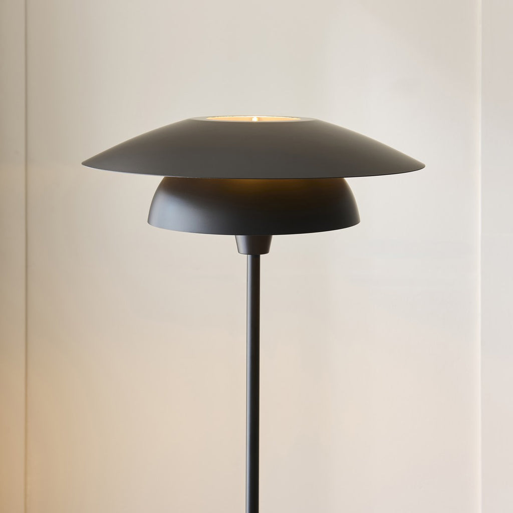 Endon Lyon Floor Lamp in Matt Black