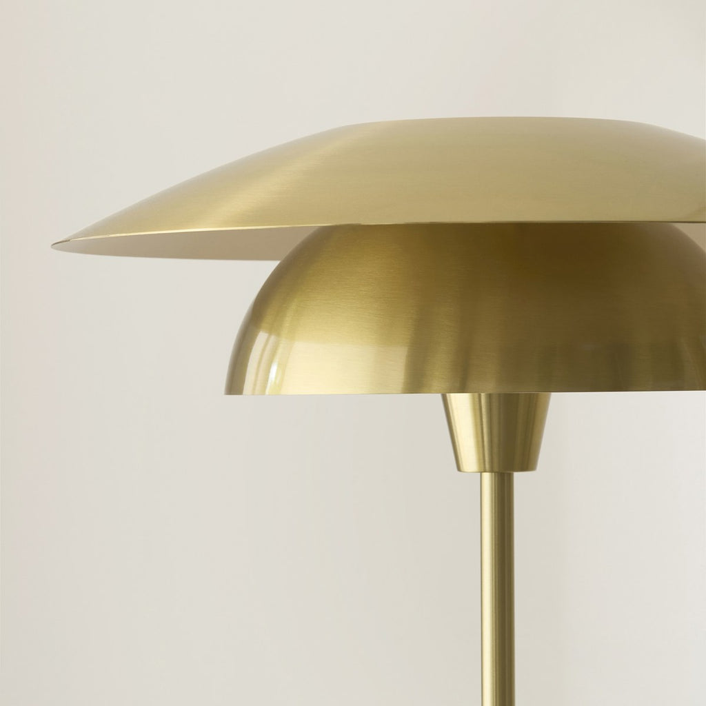 Endon Lyon Floor Lamp in Satin Brass