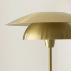 Endon Lyon Floor Lamp in Satin Brass