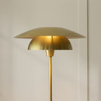 Endon Lyon Floor Lamp in Satin Brass