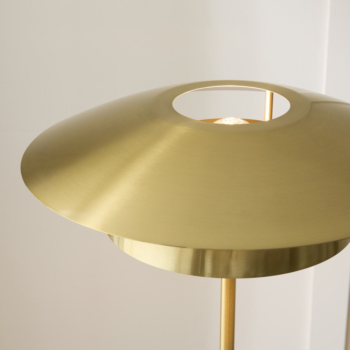 Endon Lyon Floor Lamp in Satin Brass