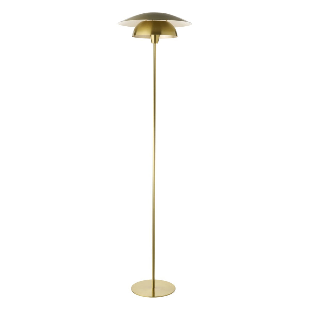 Endon Lyon Floor Lamp in Satin Brass