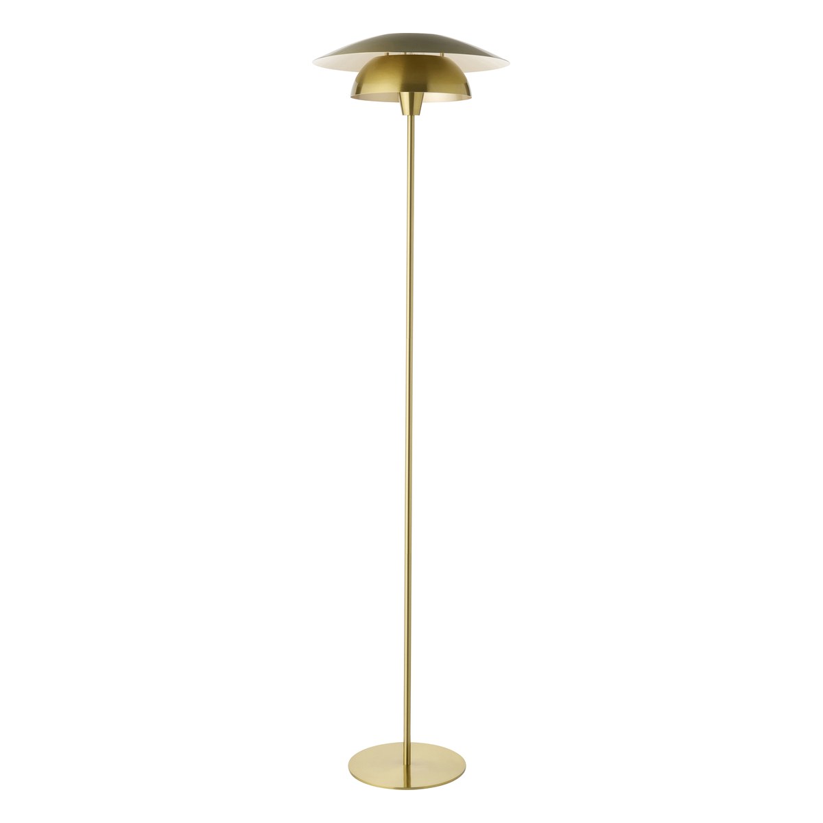 Endon Lyon Floor Lamp in Satin Brass