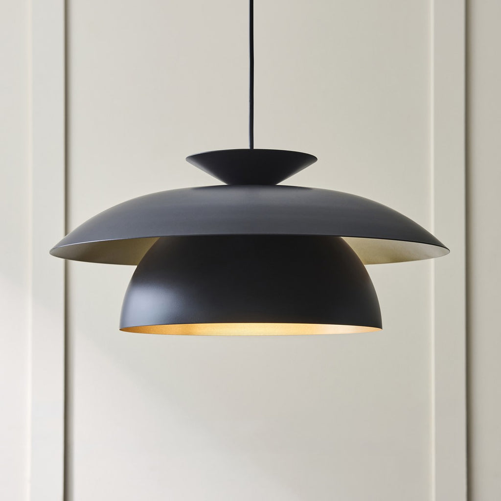 Endon Lyon Pendant Light in Matt Black