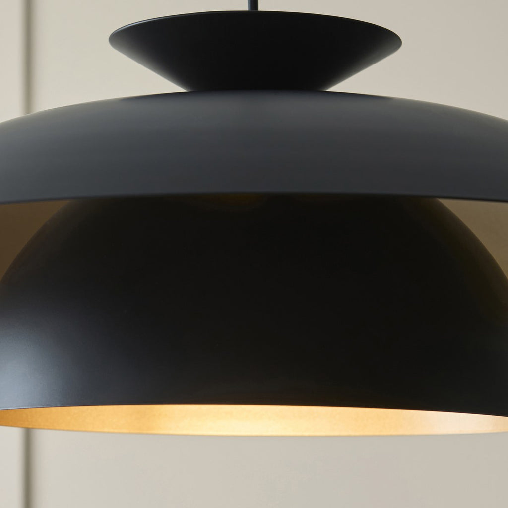 Endon Lyon Pendant Light in Matt Black