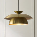 Endon Lyon Pendant Light in Satin Brass