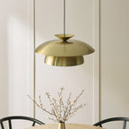 Endon Lyon Pendant Light in Satin Brass