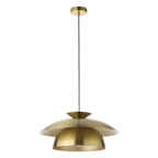 Endon Lyon Pendant Light in Satin Brass