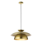 Endon Lyon Pendant Light in Satin Brass
