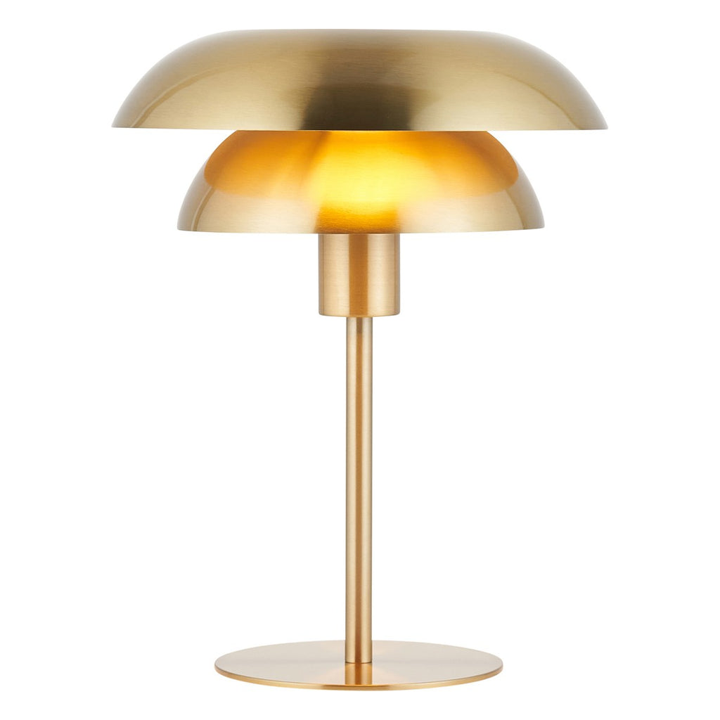 Endon Lyon Table Lamp in Satin Brass