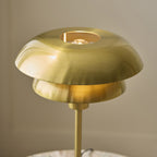 Endon Lyon Table Lamp in Satin Brass