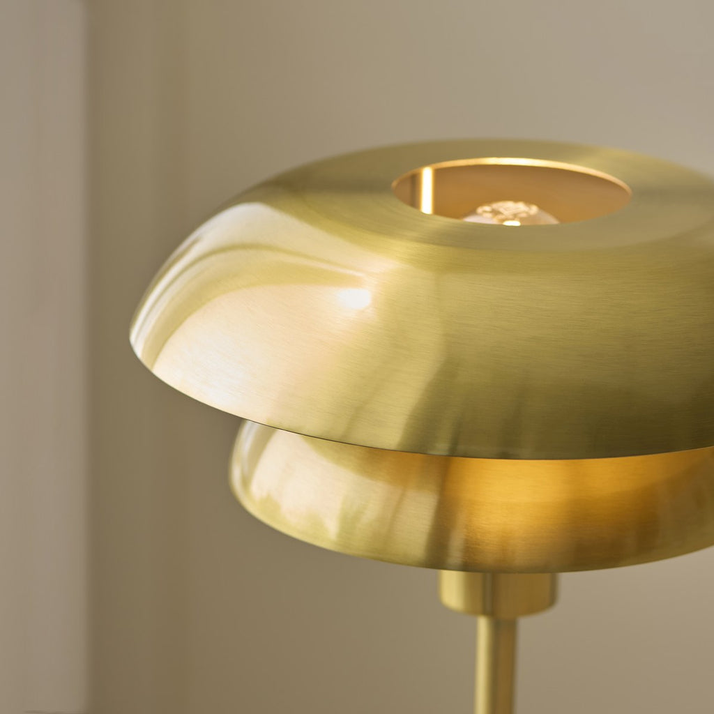 Endon Lyon Table Lamp in Satin Brass