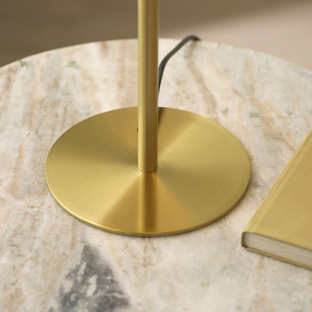 Endon Lyon Table Lamp in Satin Brass