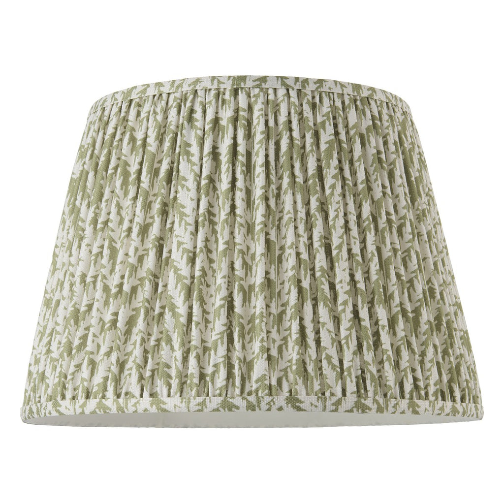 Endon Leaf 40cm Tapered Lamp Shade in Herb Garden Green