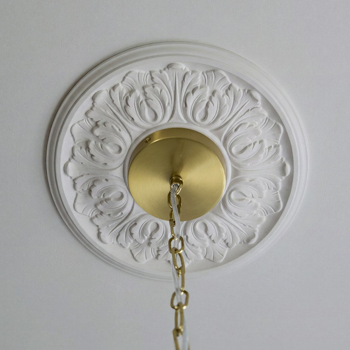 Endon Autumn 4 Light Pendant Light in Brushed Aged Brass with Clear Textured Glass