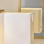 Endon Seattle Table Lamp in Brushed Aged Brass with Ivory Shade