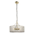 Endon Antalya 5 Light Pendant Light in Antique Brass with Clear Glass