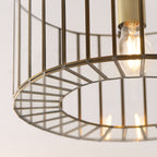 Endon Antalya Flush Ceiling Light in Antique Brass with Clear Glass