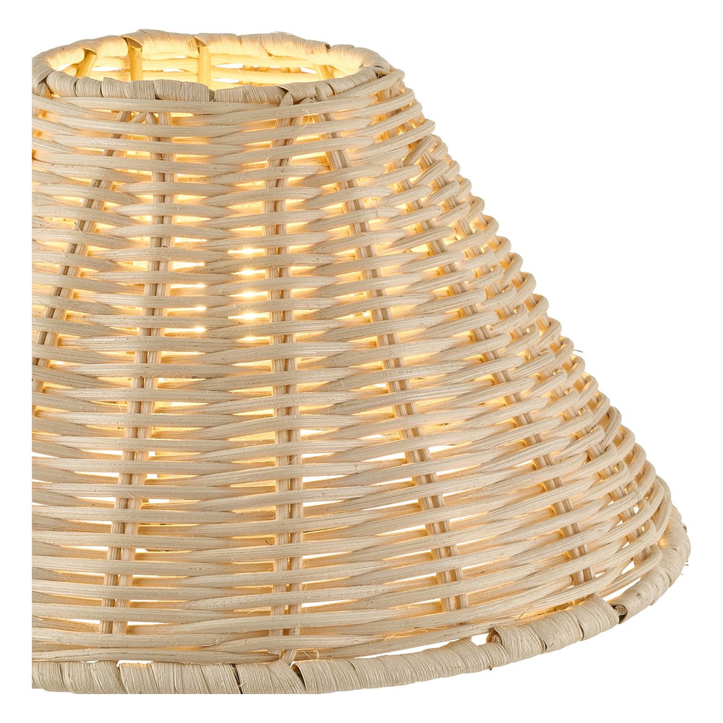 Endon Rattan 22cm Tapered Lamp Shade in Natural Rattan