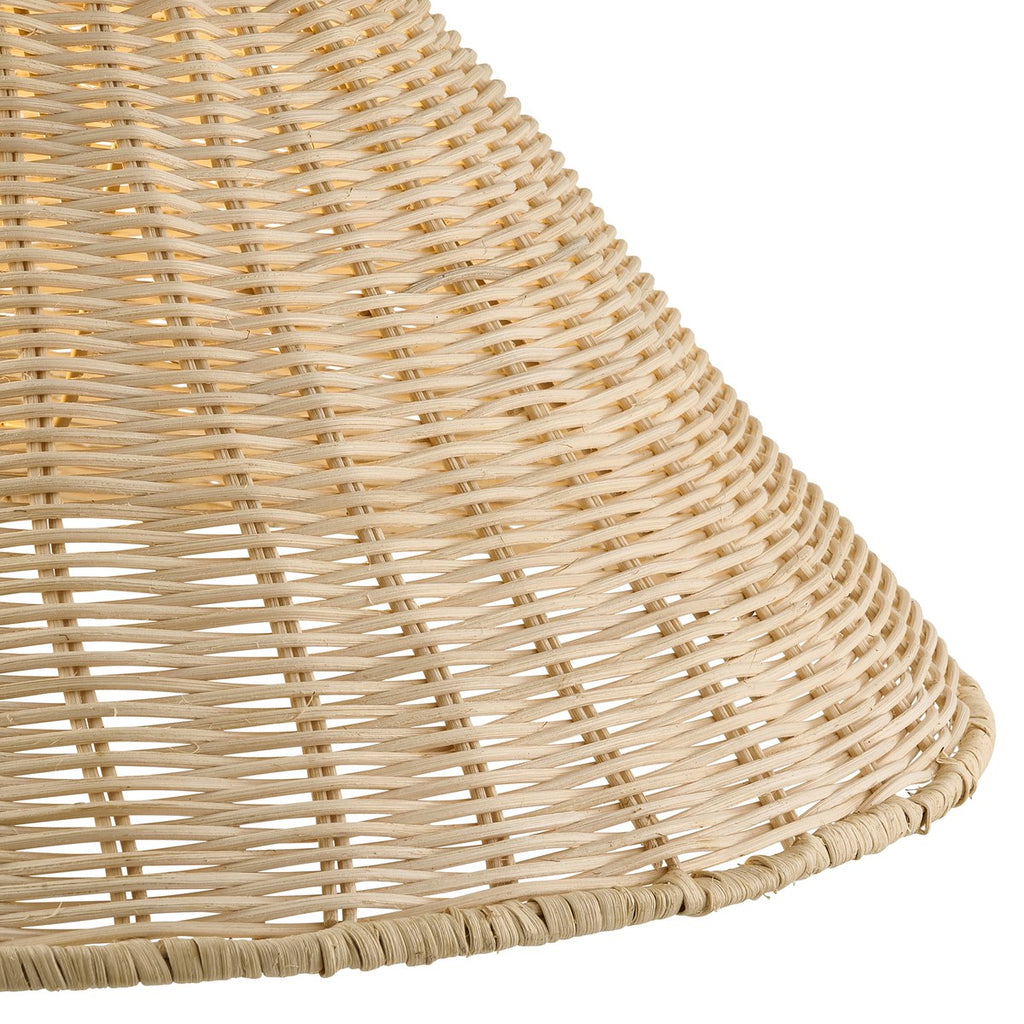 Endon Rattan 52cm Tapered Lamp Shade in Natural Rattan