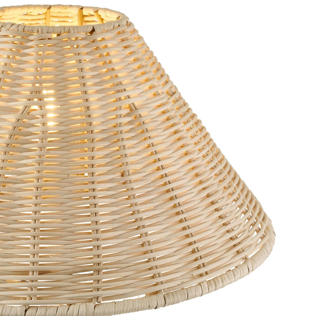 Endon Rattan 31cm Tapered Lamp Shade in Natural Rattan