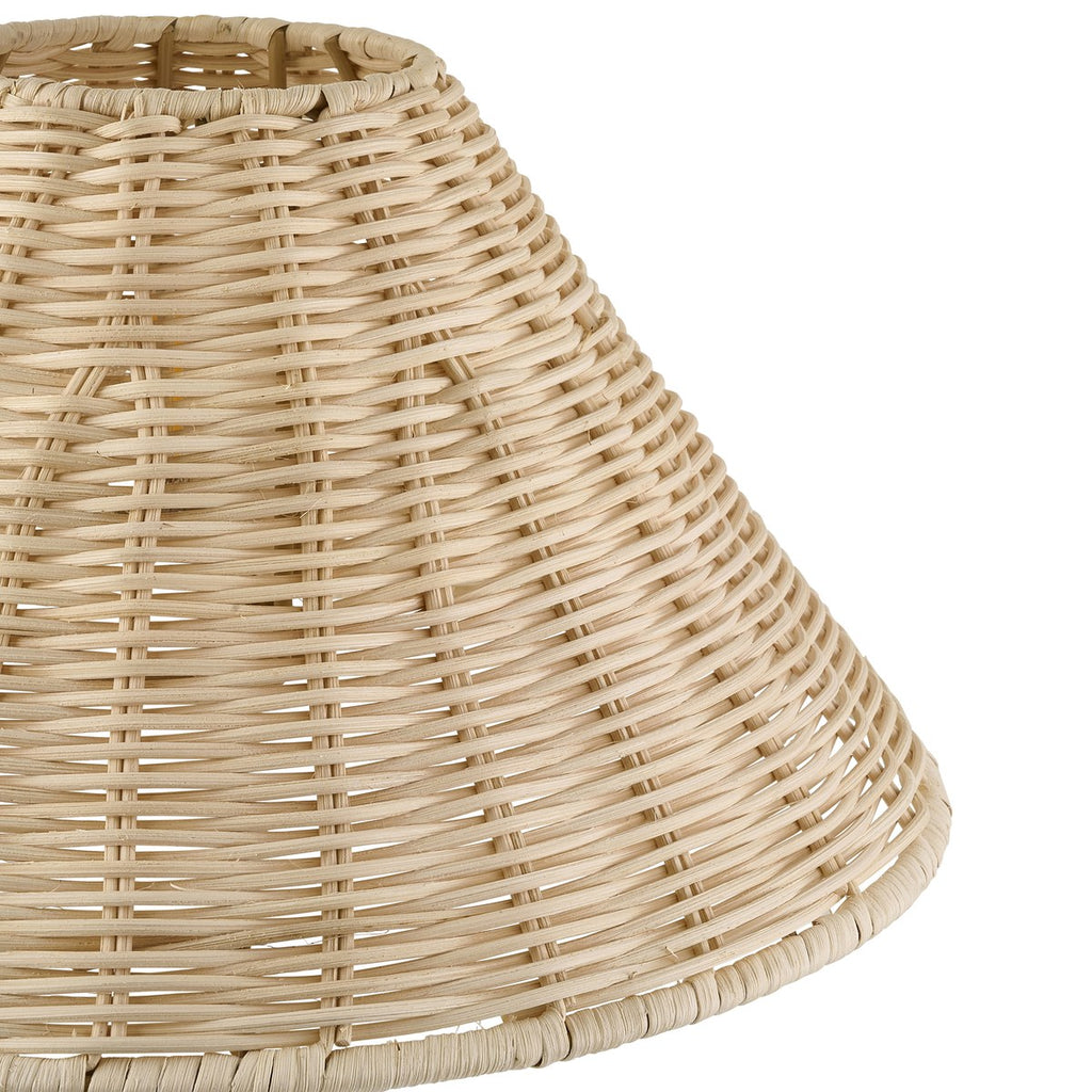 Endon Rattan 31cm Tapered Lamp Shade in Natural Rattan