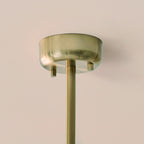 Endon Ottowa 5 Light Pendant Light in Brushed Aged Brass with Opal Glass