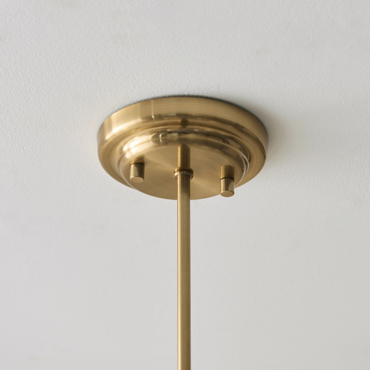 Endon Evora 5 Light Pendant Light in Brushed Aged Brass with Opal Ribbed Glass