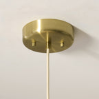 Endon Isabella Grand Pendant Light in Brushed Aged Brass with Vintage White Scalloped Shade