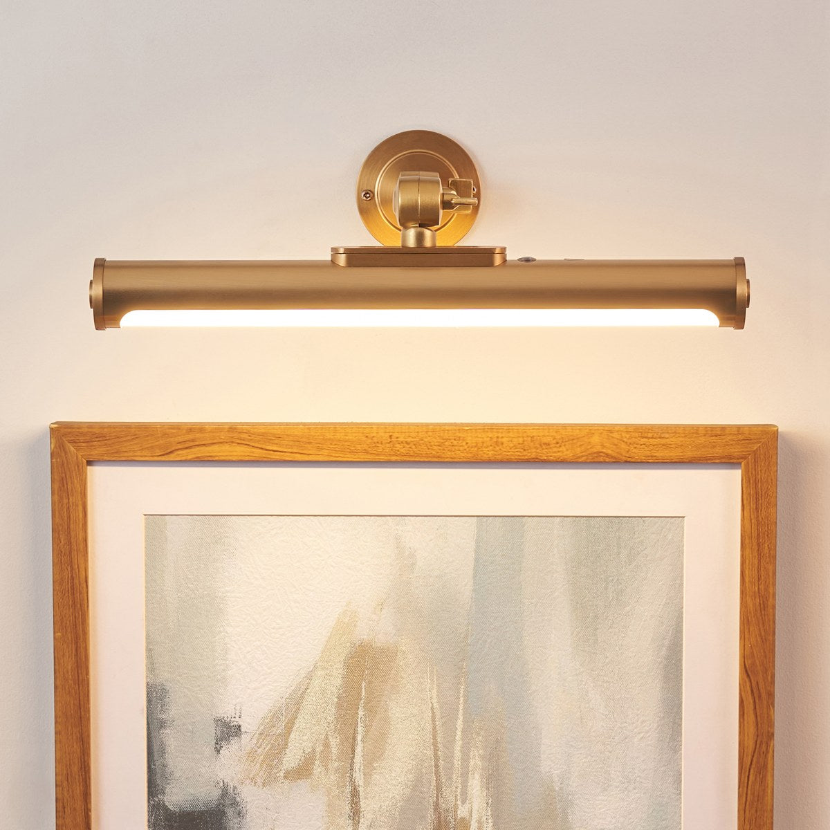 Endon Kas Rechargeable Picture Light in Warm Brass