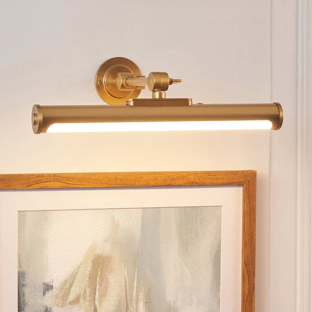 Endon Kas Rechargeable Picture Light in Warm Brass