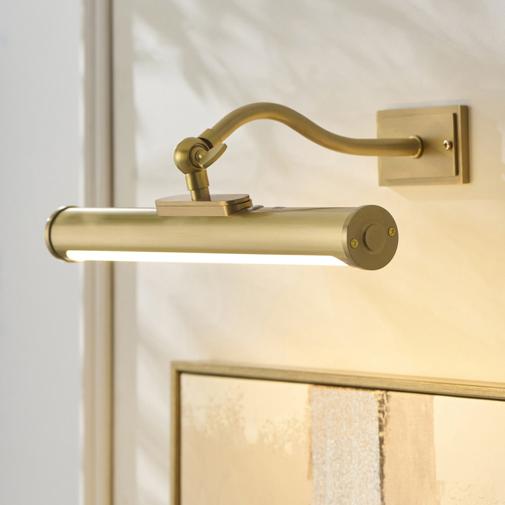 Endon Maris Rechargeable Picture Light in Warm Brass