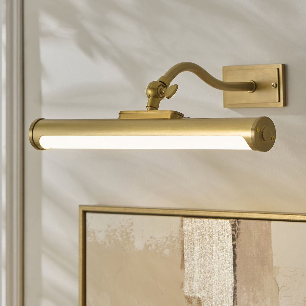 Endon Maris Rechargeable Picture Light in Warm Brass