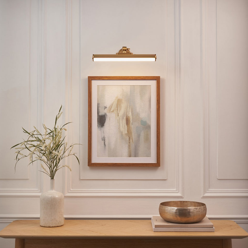 Endon Cirali Rechargeable Picture Light in Warm Brass