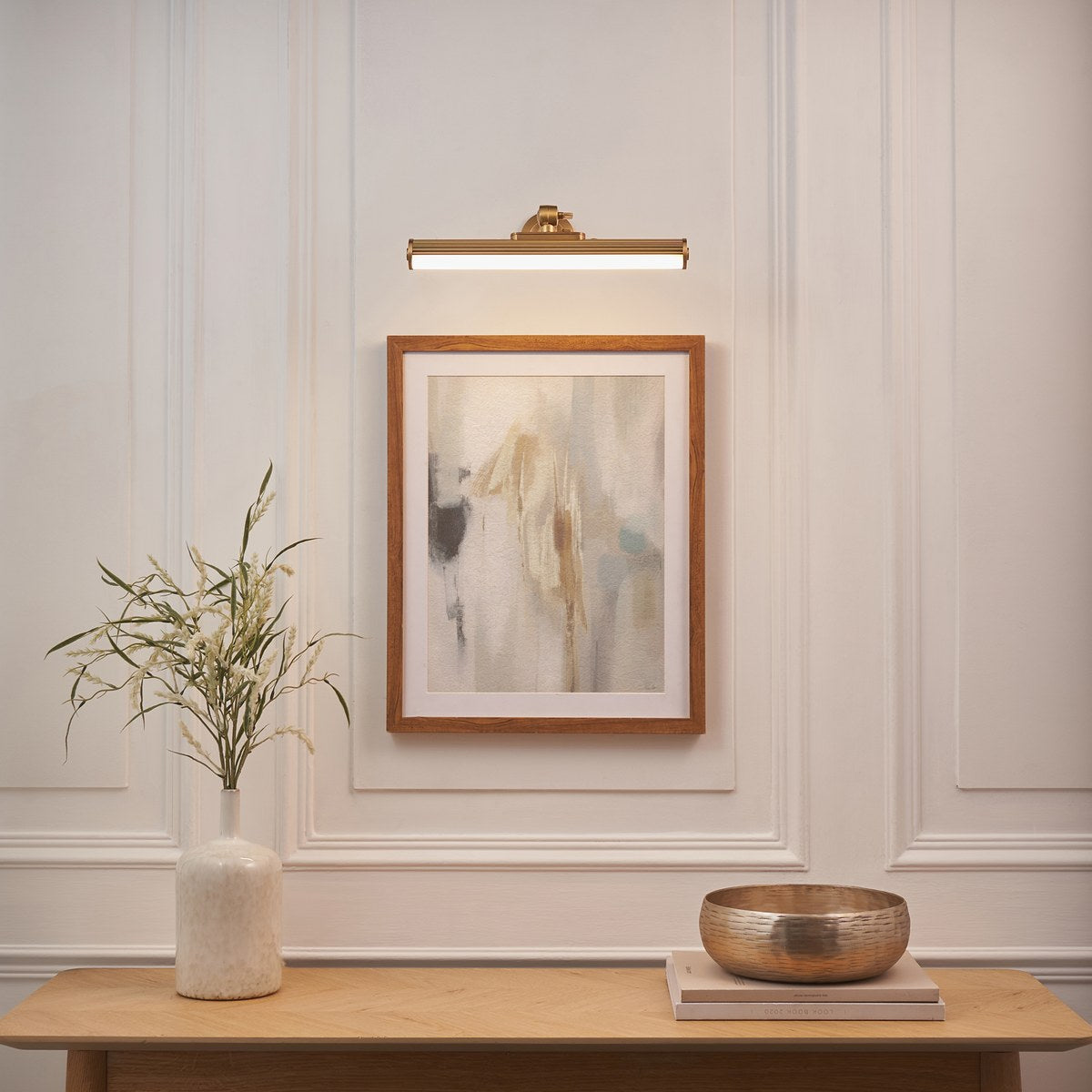 Endon Cirali Rechargeable Picture Light in Warm Brass