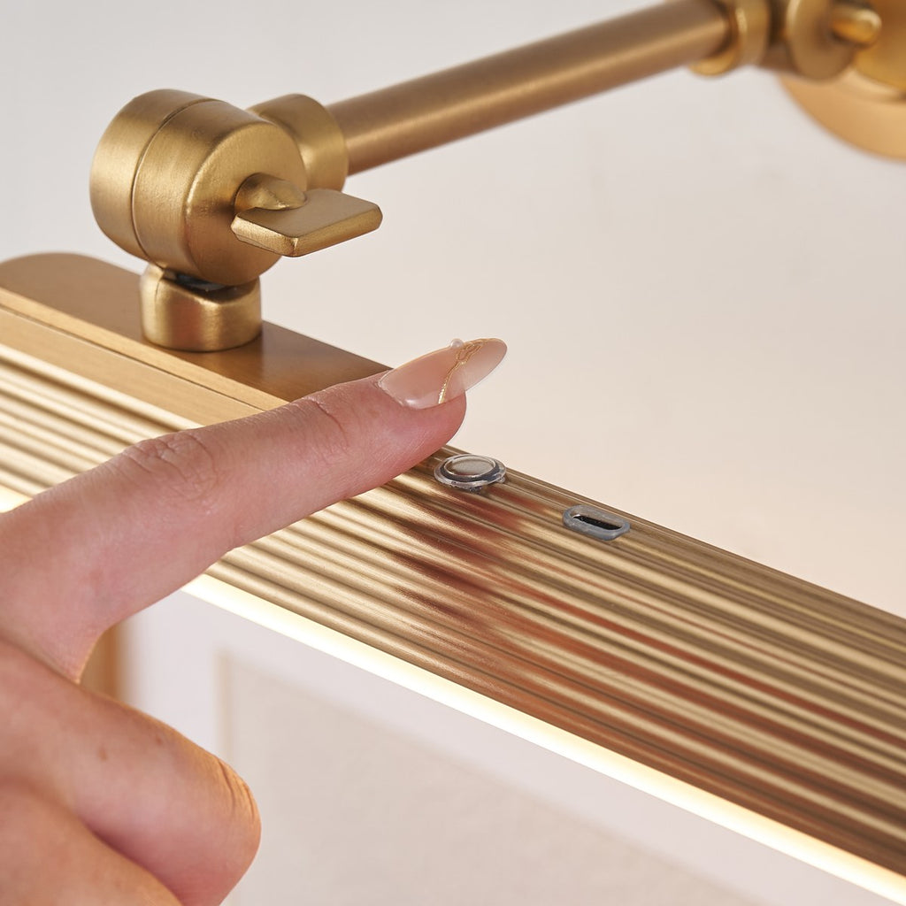 Endon Cirali Rechargeable Picture Light in Warm Brass